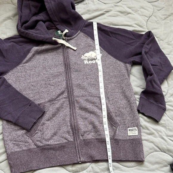 Roots Women’s Heathered Purple Zip-Up Hoodie - Picture 3 of 6